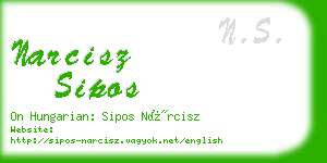 narcisz sipos business card